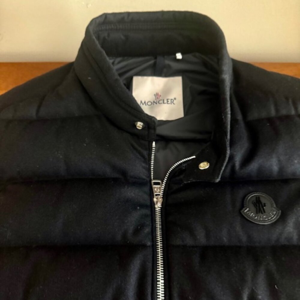 MONCLER Gallienne Gilet Cashmere Blend DownVest, Black, SZ M,IT3, LK NEW,1795$RT - Picture 8 of 15
